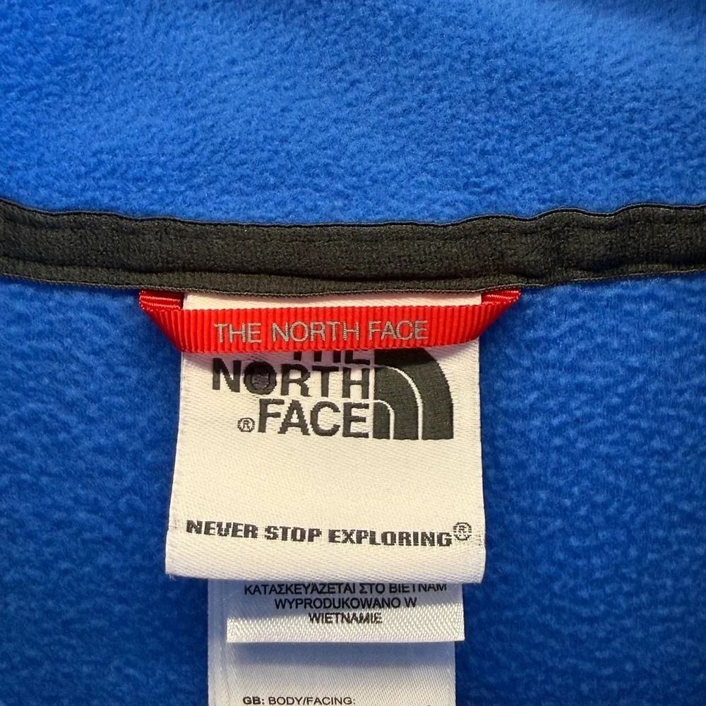 The North Face Performance Sweatshirt Size XL Blue Gray Pockets 1/4 Zip Mens